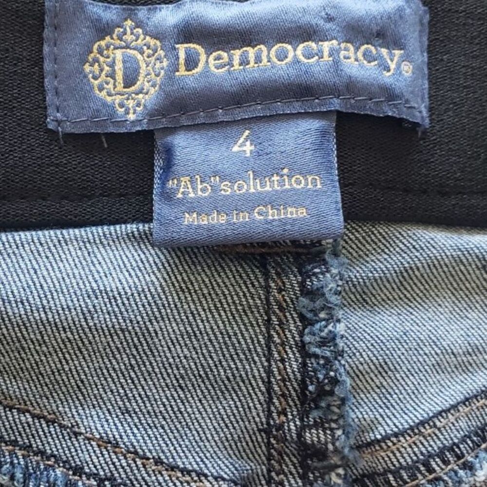 Democracy - "Ab" Solution - Tall Straight Leg Jean - Dark Blue - Women Size 4 - Picture 7 of 8